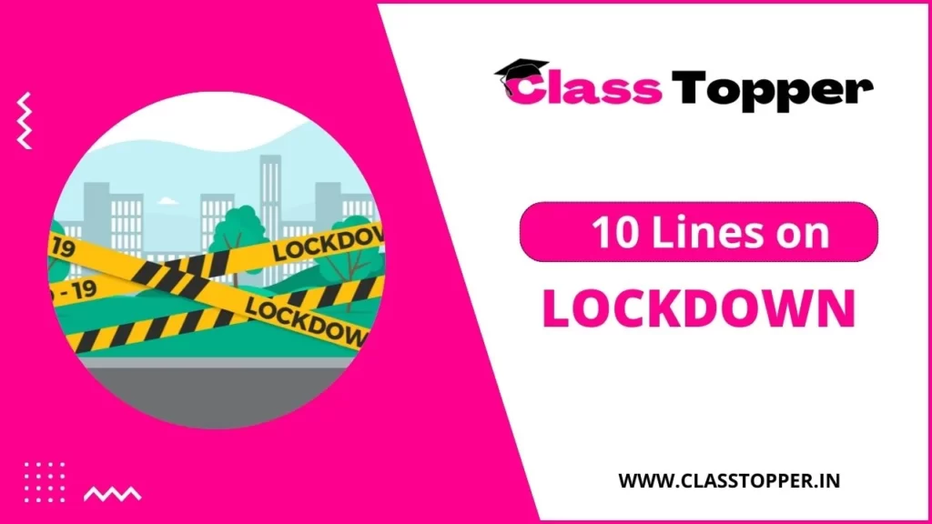 10 Lines on Lockdown in hindi for Class 2
