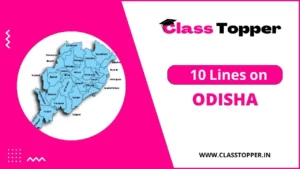 Best 10 Lines about Odisha in Hindi For Class 1, 2, 3, 4 Students
