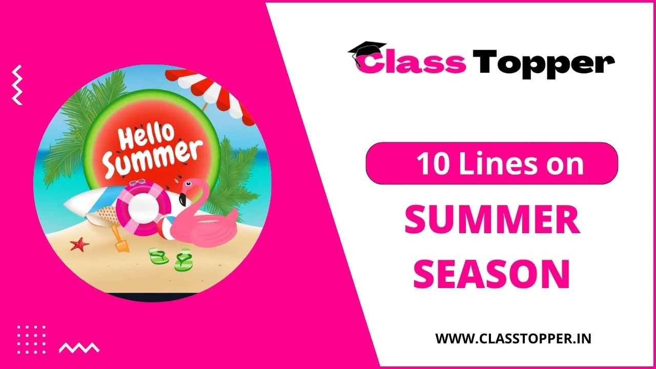 10 Lines on Summer Season in Hindi for Class 2 Students