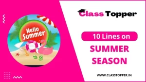 10 Lines on Summer Season in Hindi for Class 3 Students