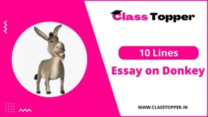 गधे पर 10 लाइन निबंध | 10 Lines Essay on Donkey in Hindi