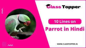 तोता पर 10 लाइन | 10 Lines Essay on Parrot in Hindi