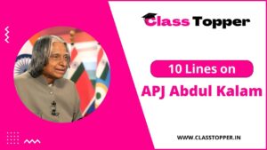 एपीजे अब्दुल कलाम पर 10 लाइन | 10 Lines on APJ Abdul Kalam in Hindi