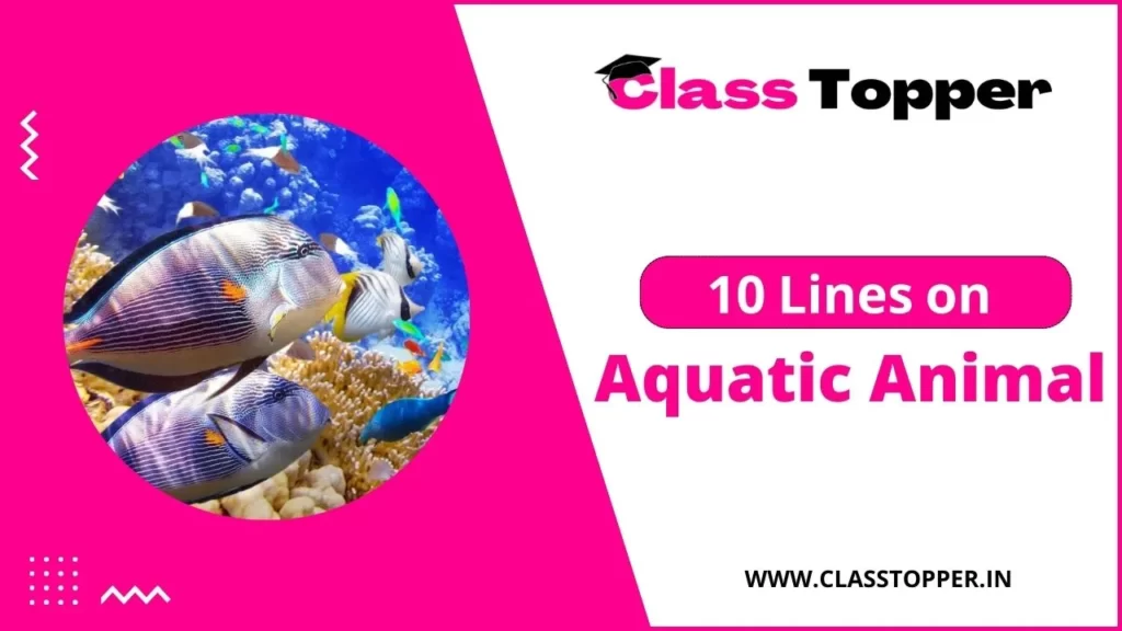 10 Lines on Aquatic Animal