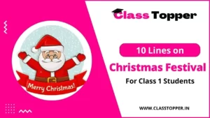 10 Lines on Christmas Festival in Hindi for Class 1 Students