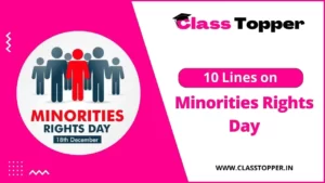 10 Lines on Minorities Rights Day in Hindi for Kids and Students