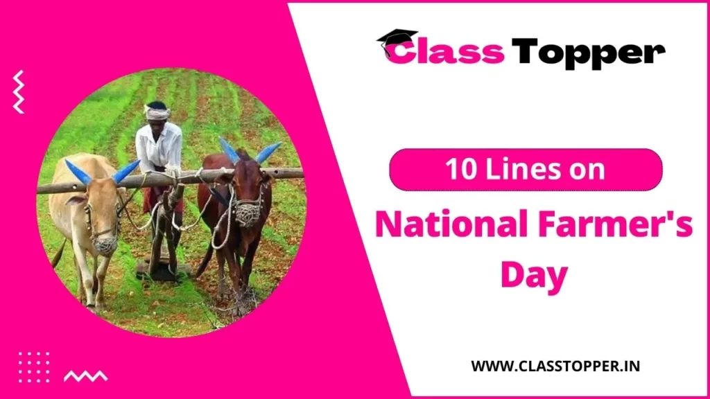 10 Lines on National Farmer's Day in Hindi