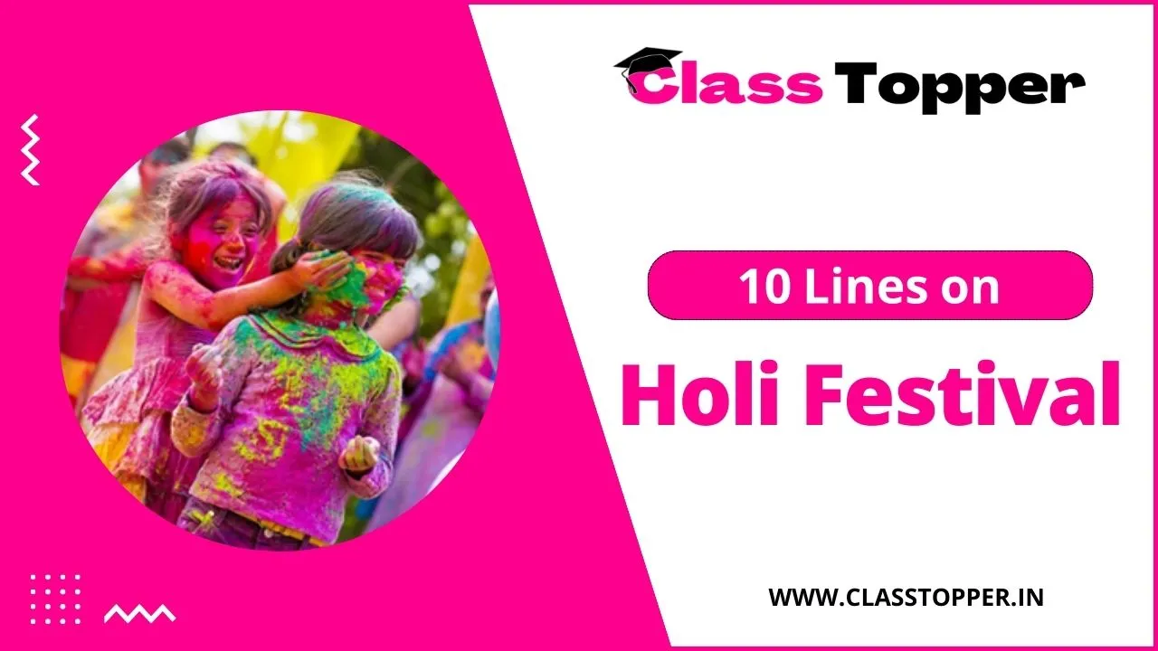 10 Lines on Holi Festival for Children and Students